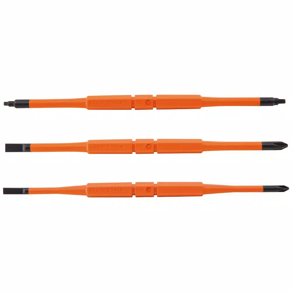 Klein Tools Screwdriver Blades Insulated Double-End (3-Pack)