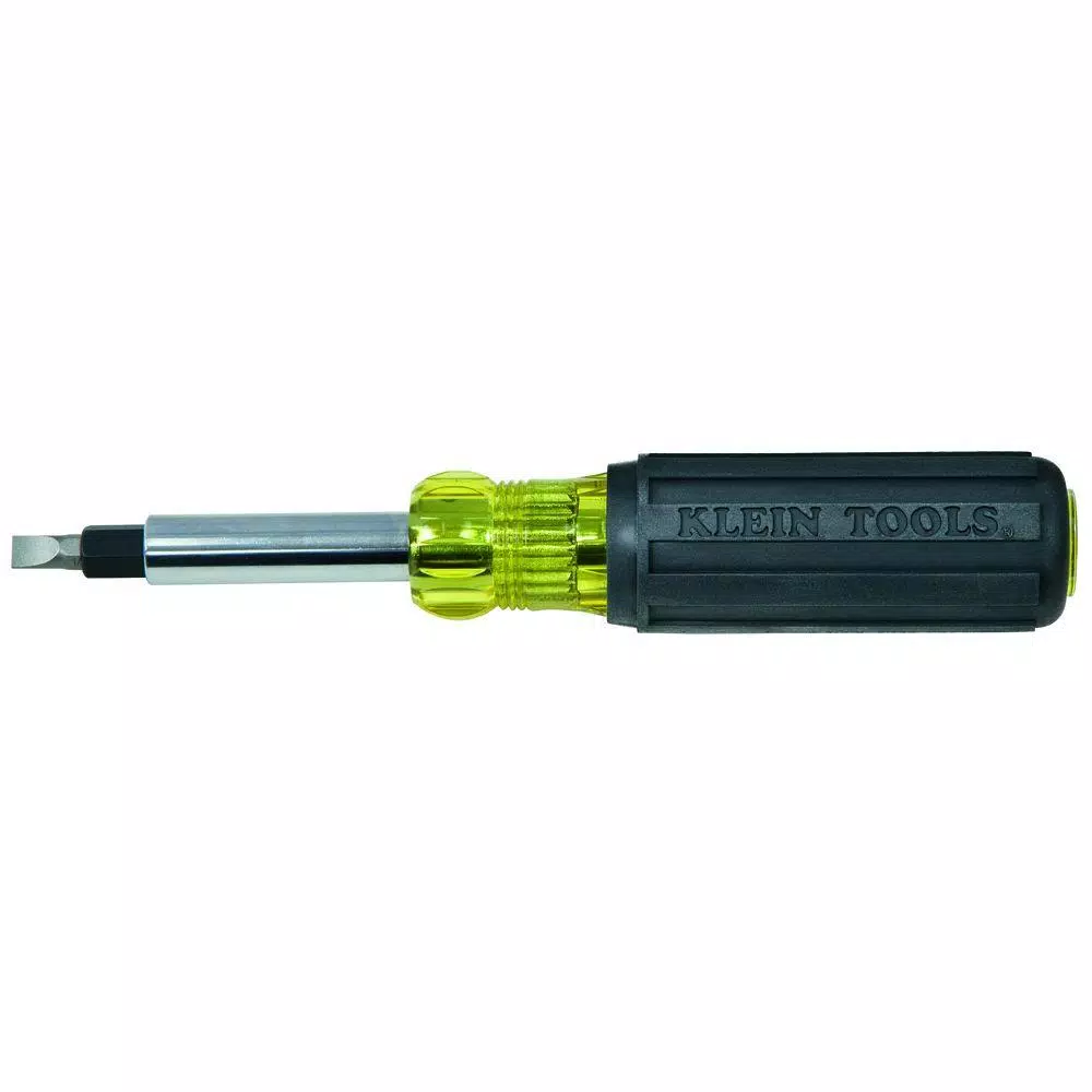 Klein Tools Heavy-Duty Multi-Bit Screwdriver/Nut Driver- Cushion Grip Handle