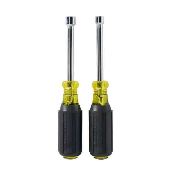Klein Tools 2-Piece Magnetic Nut Driver Set with 3 in. Hollow Shafts ...
