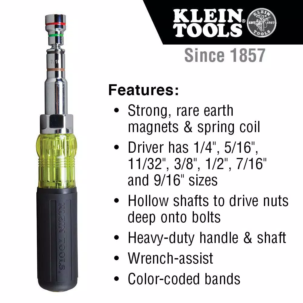 Klein Tools 7-in-1 Heavy Duty Multi-Nut Driver