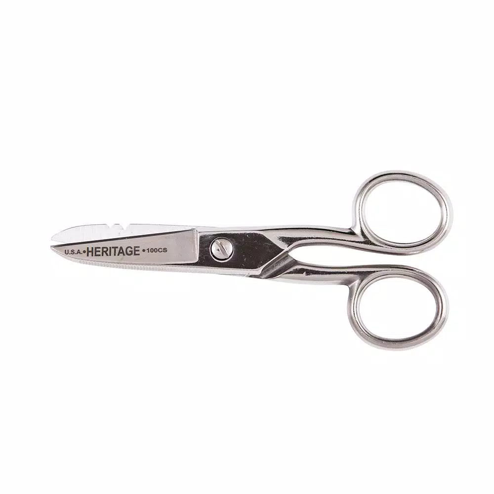 Klein Tools Serrated Electrician Scissor with Stripping Notches