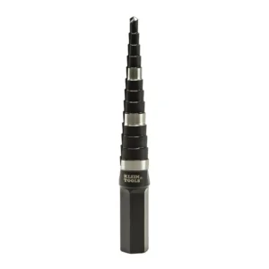 Klein Tools 1/8 in. to 1/2 in. High Speed Steel Double-Fluted Step Drill Bit