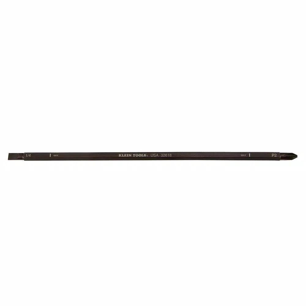 Klein Tools Replacement Adjustable Length Screwdriver Blades, #2 Phillips, 1/4 in. Slotted