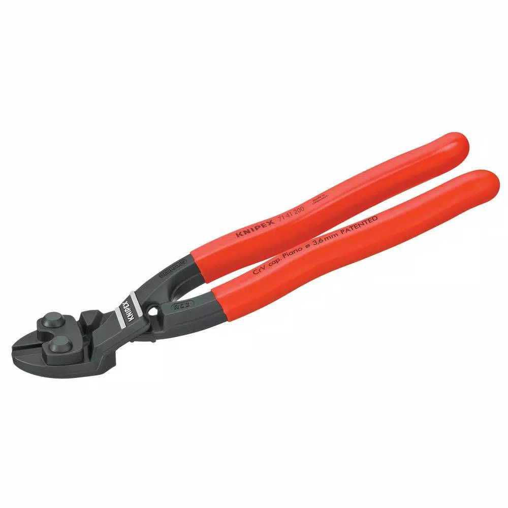 KNIPEX 8 in. Angled High Leverage Cobolt Cutting Pliers with Notch