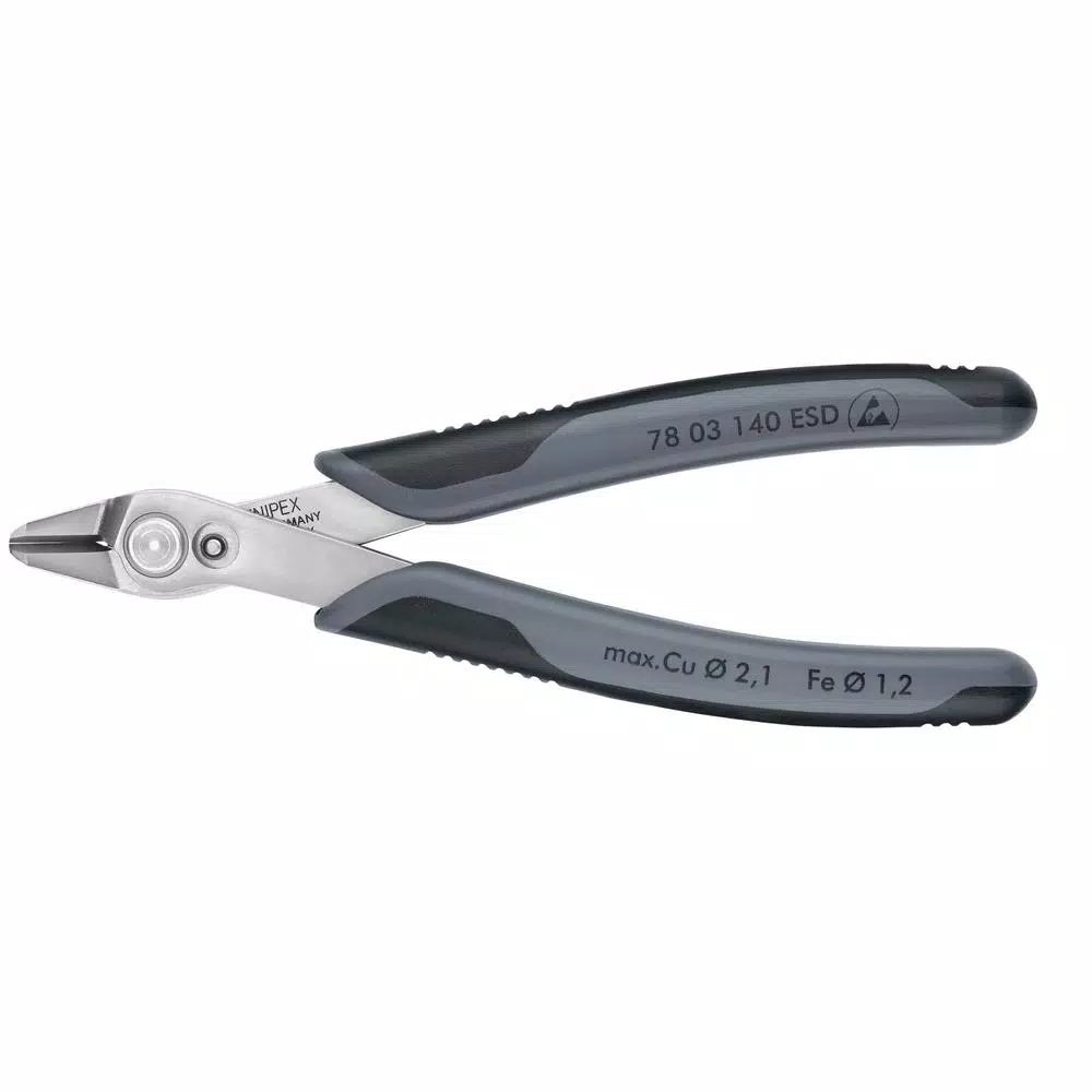 KNIPEX 5-1/2 in. Electronics Super Knips XL with ESD Handles