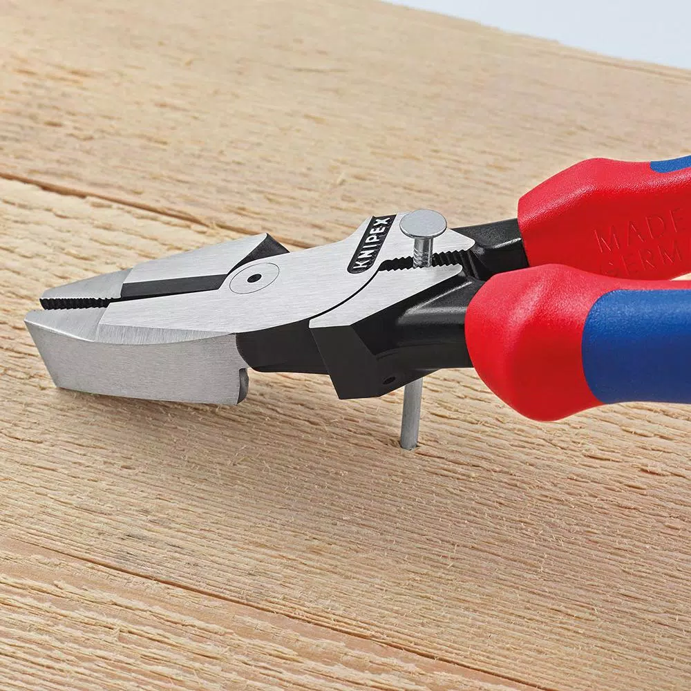 KNIPEX 9-1/2 in. High Leverage Lineman's Pliers with Dual-Component Comfort Grips and Tether Attachment