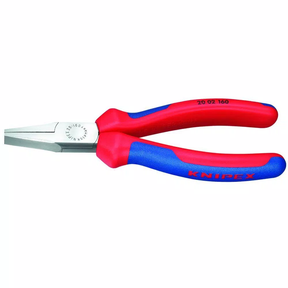 KNIPEX 6-1/4 in. Flat Nose Pliers with Comfort Grip