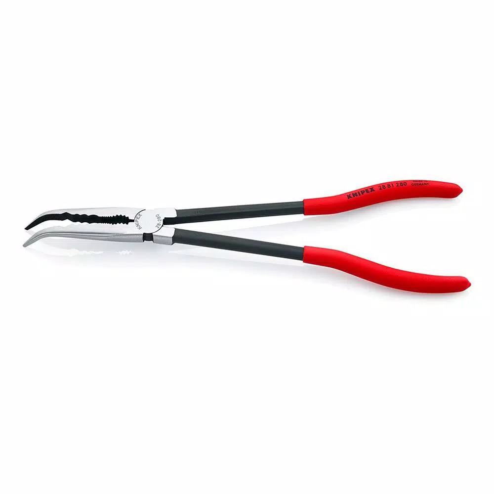 KNIPEX 11 in. Extra Log Reach Angled Long Nose Pliers