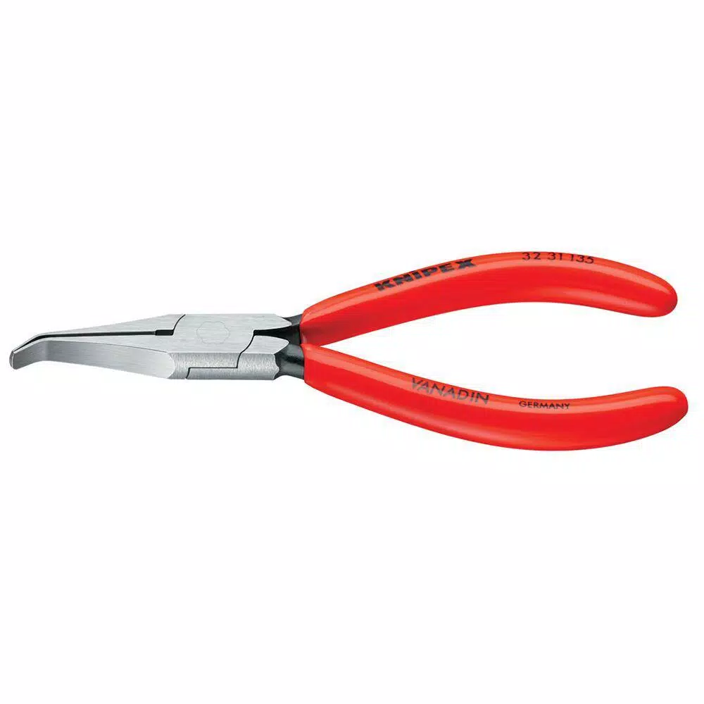 KNIPEX 5-1/4 in. Long Nose Relay Adjusting Pliers-Angled-Flat Tips