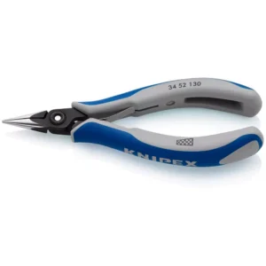 KNIPEX 5-1/4 in. Precision Electronics Gripping Pliers with Half-Round, Cross Hatched Jaws