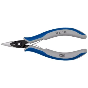 KNIPEX 5-1/4 in. Precision Electronics Gripping Pliers with Half-Round, Cross Hatched Jaws