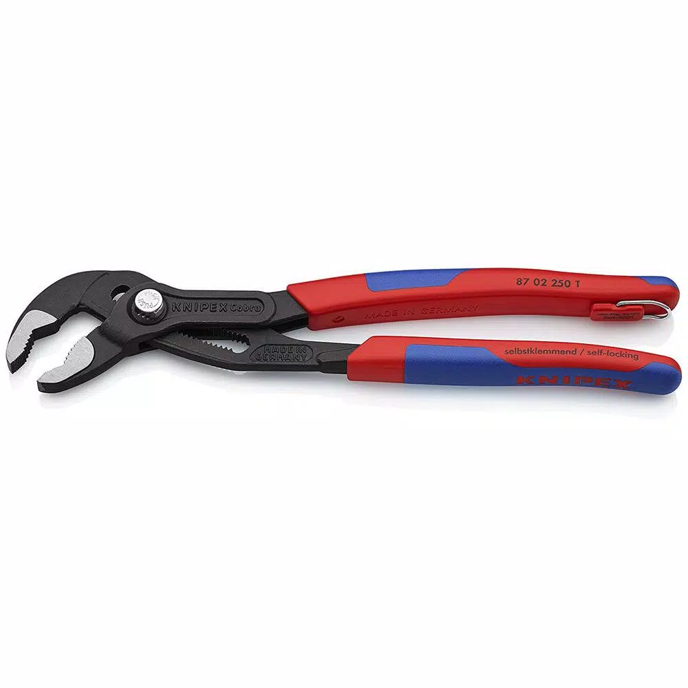 KNIPEX 10 in. Cobra Pliers with Dual-Component Comfort Grips and Tether Attachment