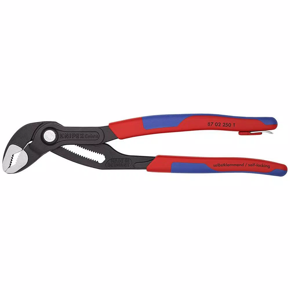KNIPEX 10 in. Cobra Pliers with Dual-Component Comfort Grips and Tether Attachment