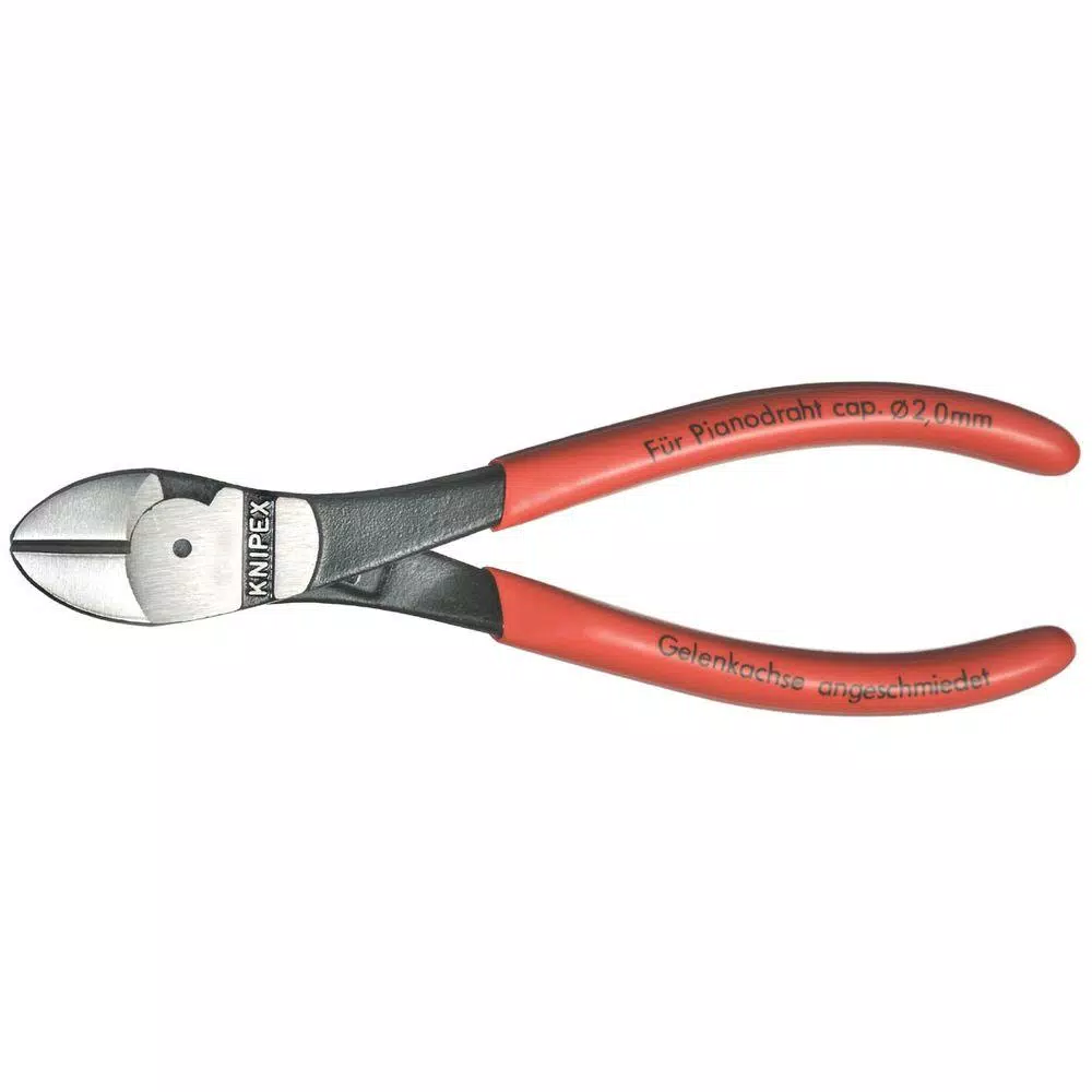 KNIPEX Heavy Duty Forged Steel 6-1/4 in. High Leverage Diagonal Cutters with 64 HRC Cutting Edge