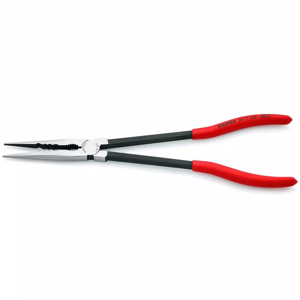 KNIPEX 11 in. Extra Long Straight and Angled Needle Nose Pliers Set with Storage Pouch
