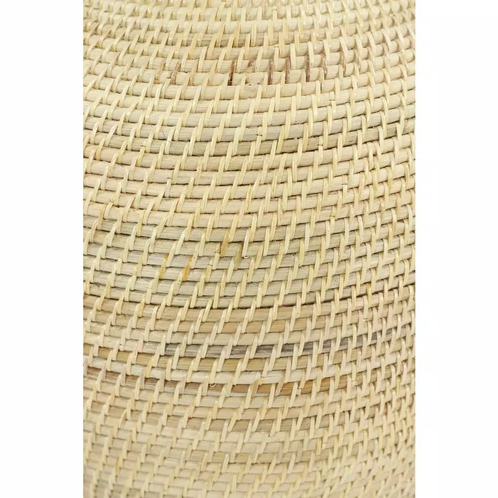LITTON LANE Large Decorative Handwoven Natural Beige Bamboo Vase