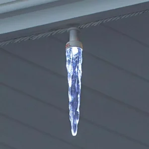 LightShow ColorMotion 24-Light White Deluxe Christmas Icicle LED String Light