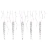 LightShow 75-Light White Shooting Star Icicle LED String Light with Cascading Lights