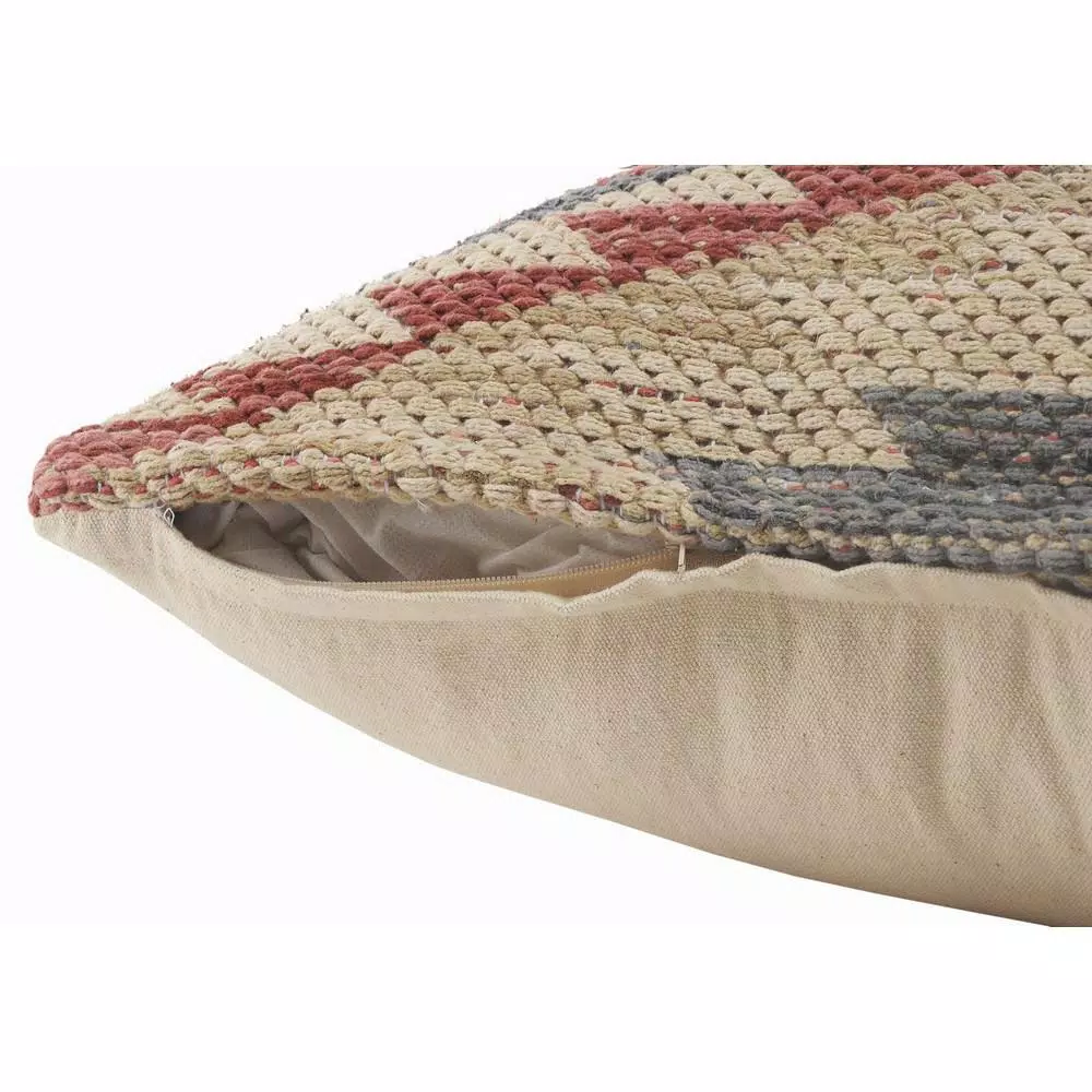 LR Home Eclectic Multi-color Southwest Cozy Polyfill 18 in. x 18 in. Throw Pillow