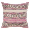LR Resources Eclectic Pink Striped Hypoallergenic Polyester 18 in. x 18 in. Throw Pillow