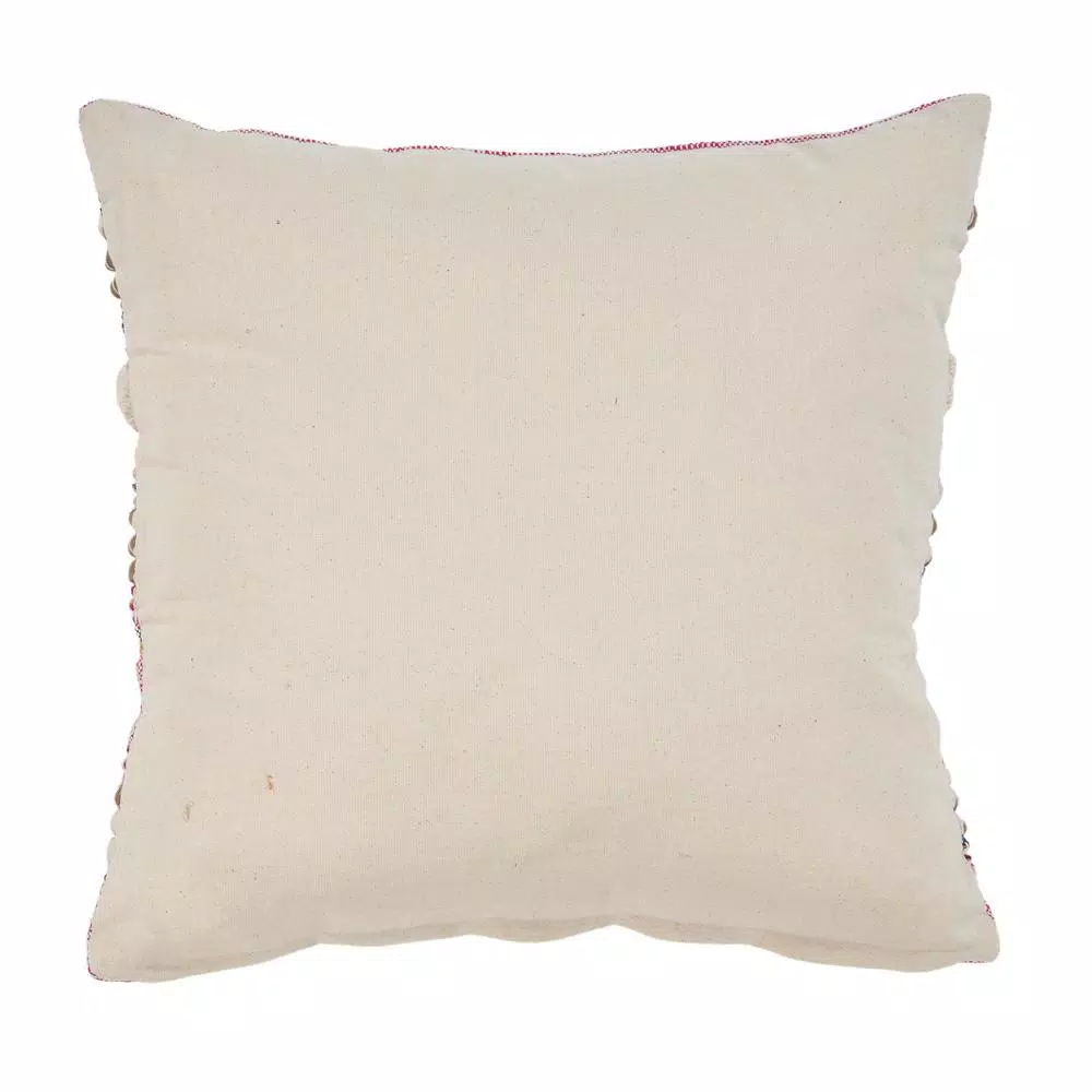 LR Resources Eclectic Pink Striped Hypoallergenic Polyester 18 in. x 18 in. Throw Pillow