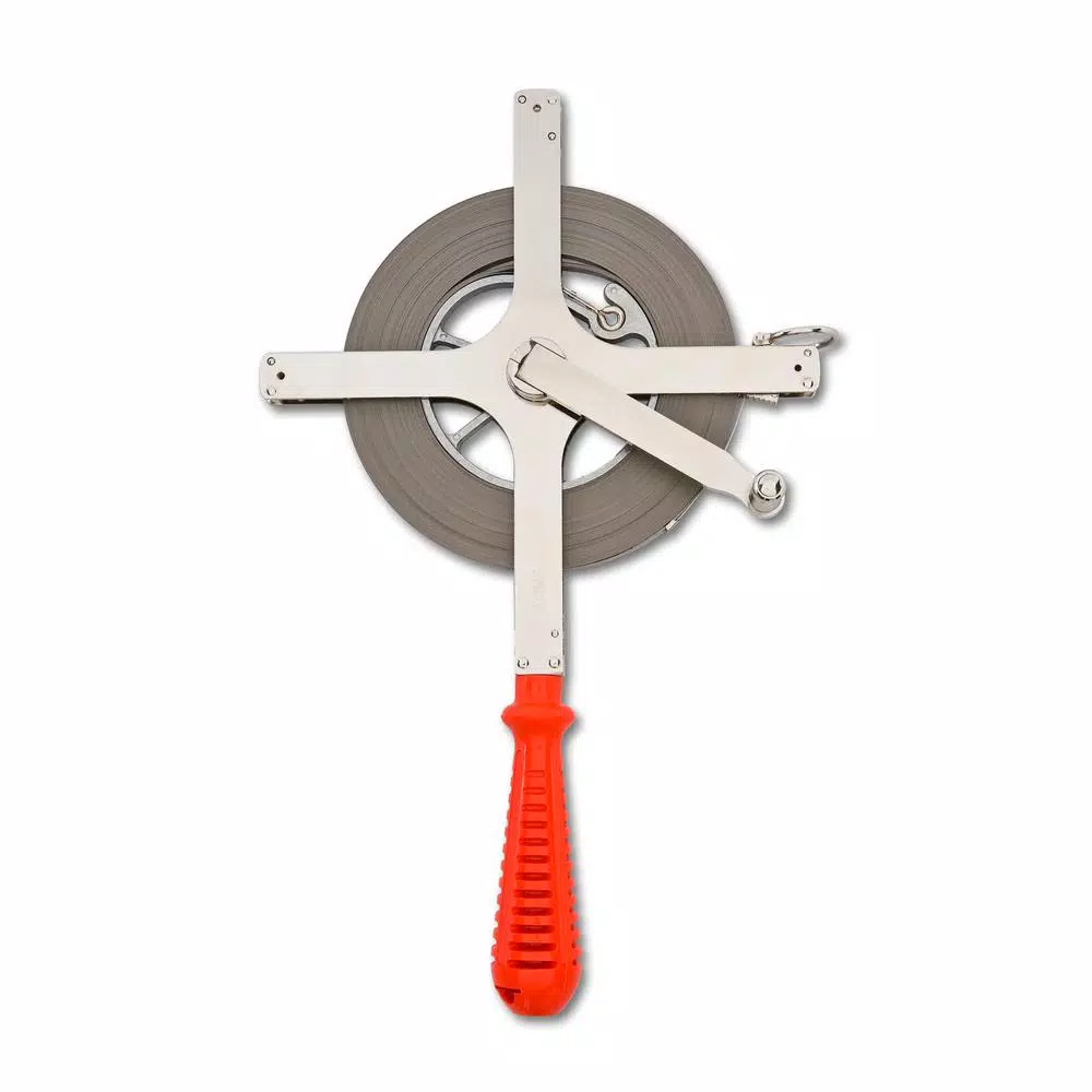 Lufkin 1/4 in. x 100 ft. Derrick Chrome Clad Tape Measure