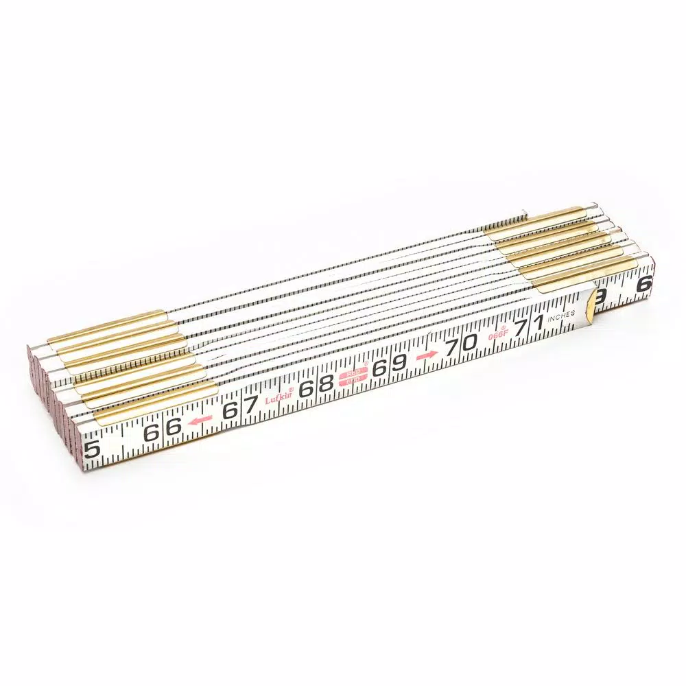 Lufkin 6 ft. x 5/8 in. Flat Reading Wood Rule Red End