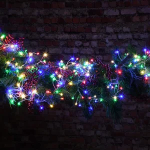 LUMABASE 100-Light LED Battery Operated Multi-color Flashing Firecracker Fairy String Lights