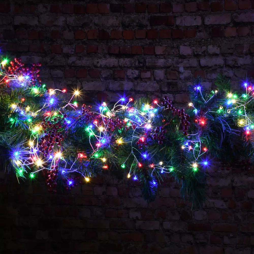 LUMABASE 100-Light Battery Operated Multi-Color Firecracker Fairy LED String Lights (Set of 2)