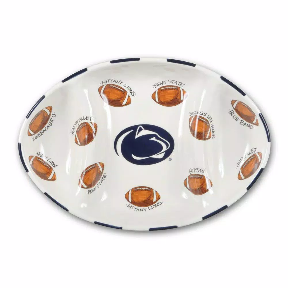 Magnolia Lane Penn State Ceramic Football Tailgating Platter
