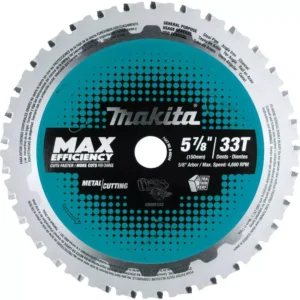 Makita 5-7/8 in. 33T Carbide-Tipped Max Efficiency Saw Blade, Metal/General Purpose