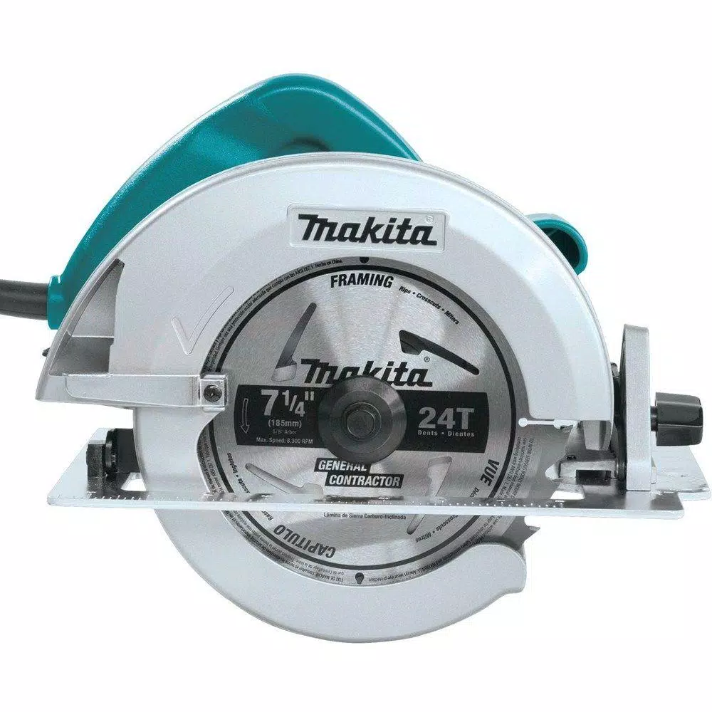 Makita 7-1/4 in. 15 Amp Corded Circular Saw with Dust Port 2 LED Lights 24T Carbide Blade