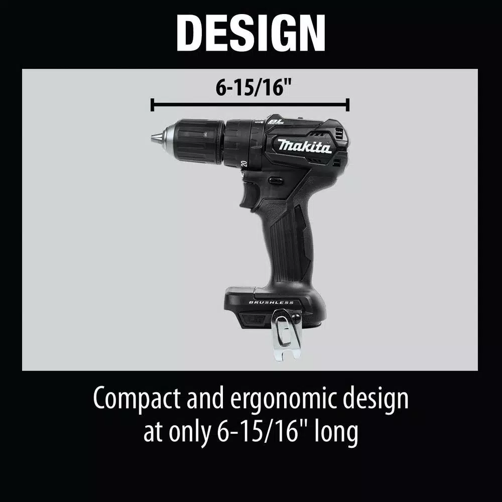 Makita 18-Volt LXT Lithium-Ion Sub-Compact Brushless Cordless 1/2 in. Hammer Driver Drill (Tool Only)