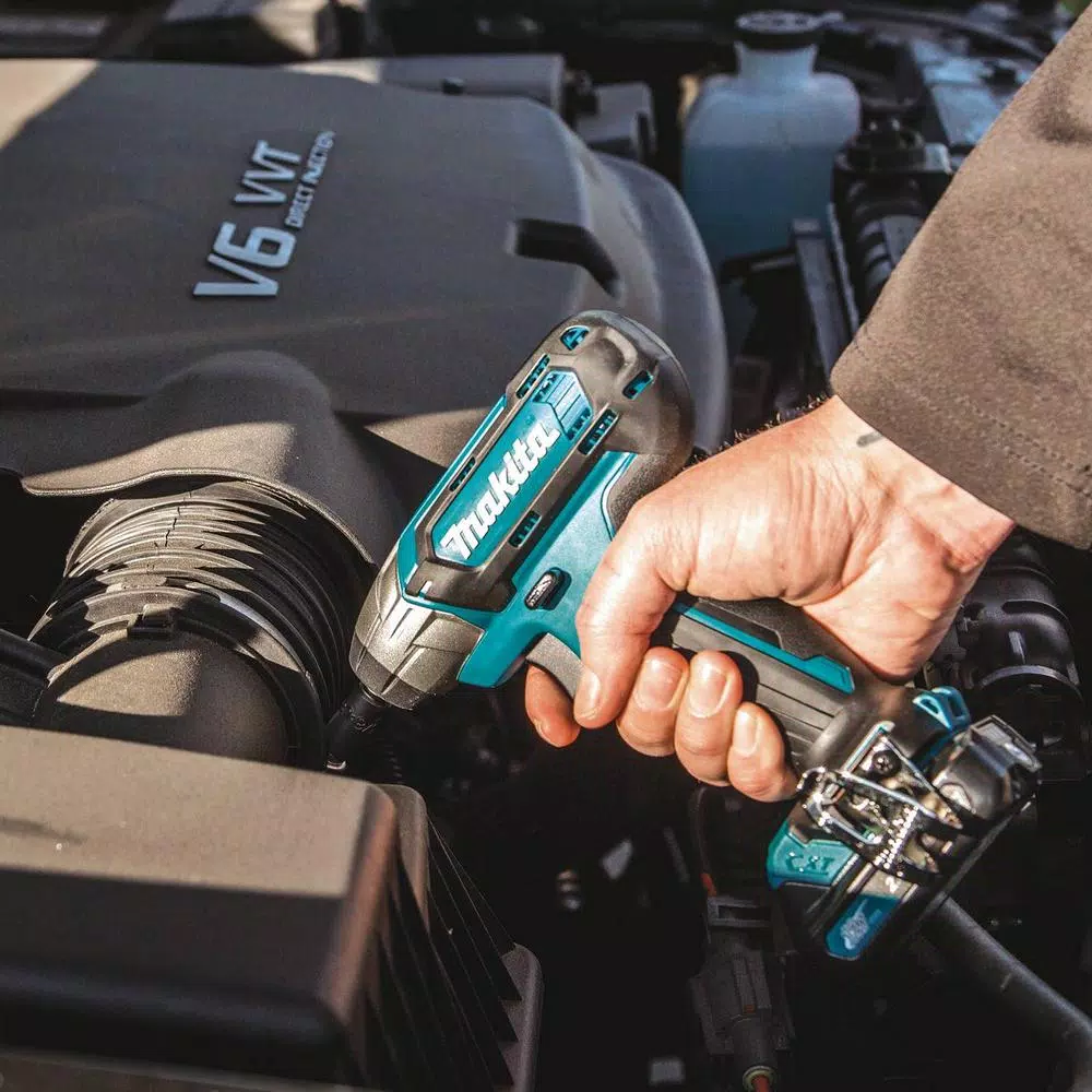 Makita 12-Volt MAX 2.0 Ah CXT Lithium-Ion Cordless 1/4 sq. in. Drive Impact Wrench Kit