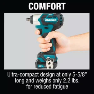 Makita 12-Volt MAX CXT Lithium-Ion Brushless Cordless 3/8 in. sq. Drive Impact Wrench Kit (2.0 Ah)