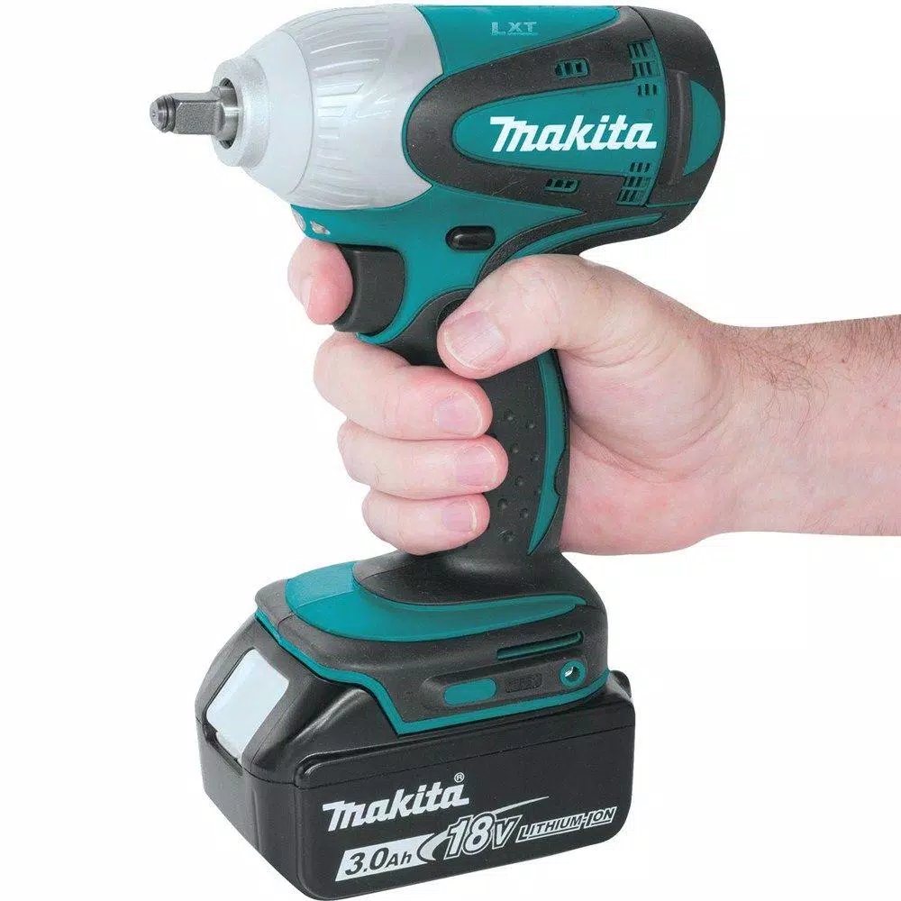 Makita 18-Volt LXT Lithium-Ion 3/8 in. Cordless Square Drive Impact Wrench Kit with (2) Batteries 3.0Ah Charger and Bag