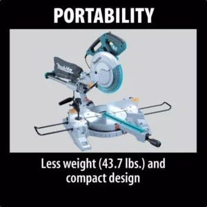 Makita 10 in. Dual Slide Compound Miter Saw with 10 in. x 80T Micro-Polished Miter Saw Blade