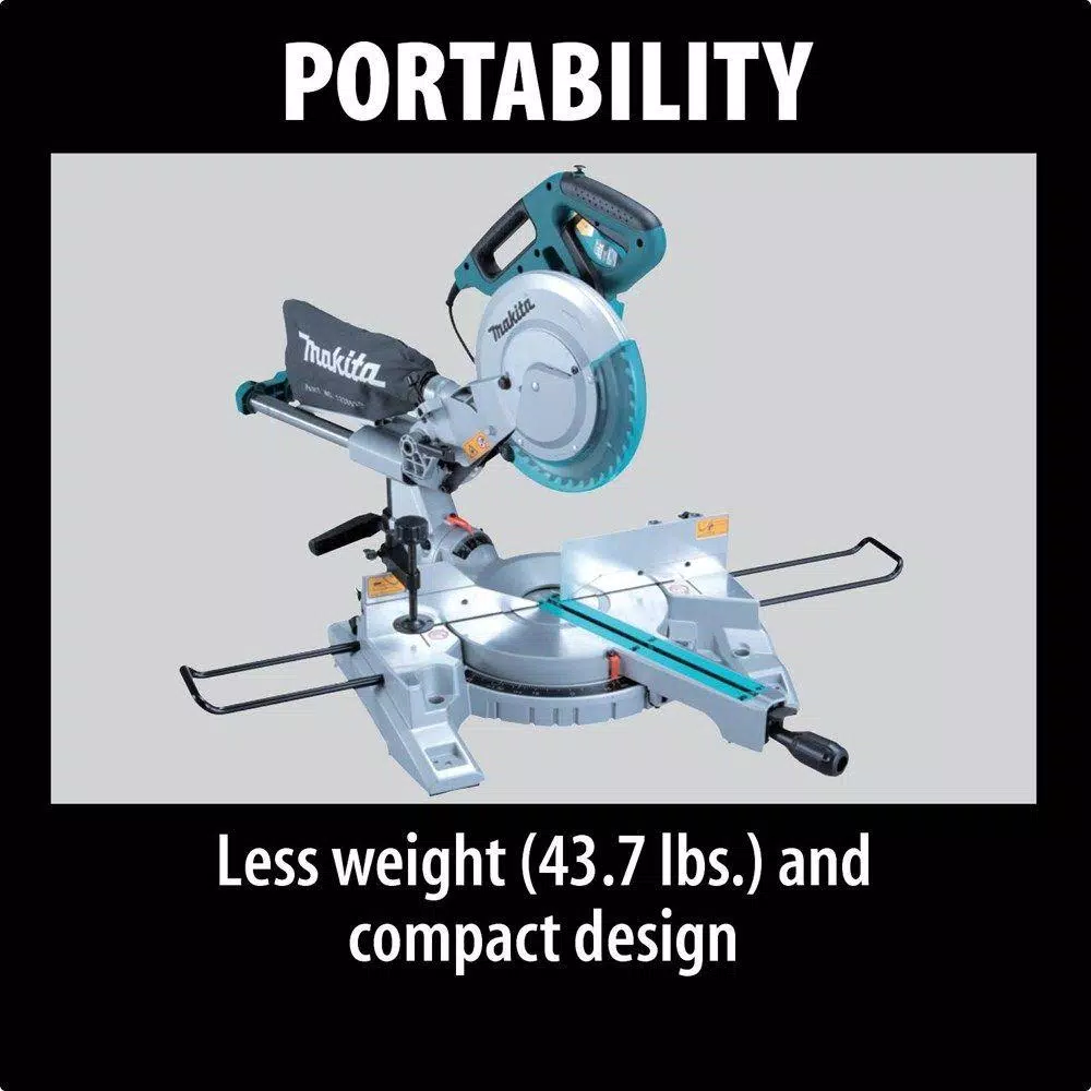 Makita 10 in. Dual Slide Compound Miter Saw with 10 in. x 80T Micro-Polished Miter Saw Blade
