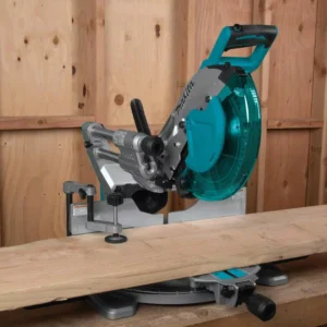 Makita 15 Amp 10 in. Dual Bevel Sliding Compound Miter Saw with Laser with bonus Pneumatic 16-Gauge, 2-1/2 in. Finish Nailer