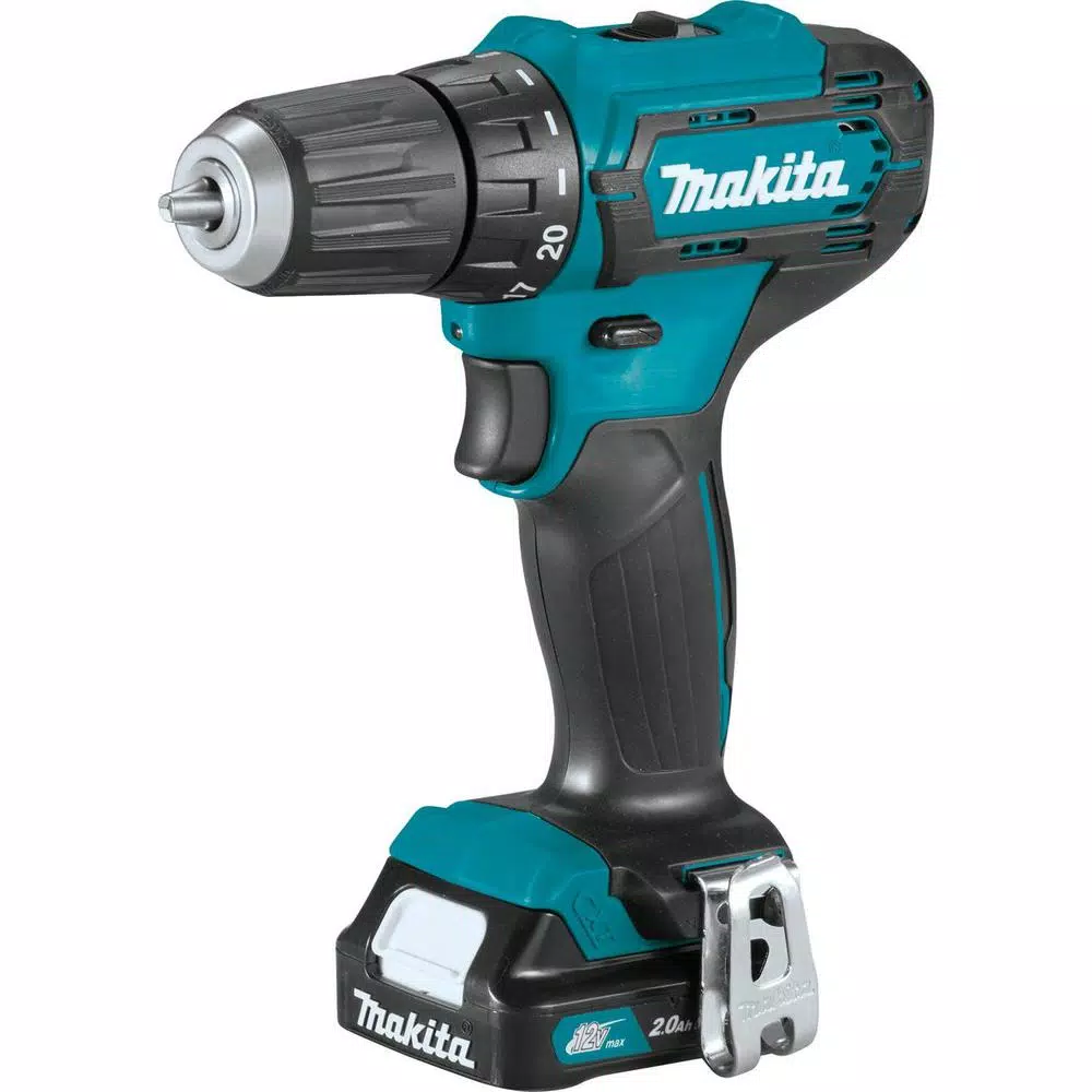 Makita 12-Volt MAX CXT Lithium-Ion Cordless 3/8 in. Driver Drill Kit, 2.0 Ah