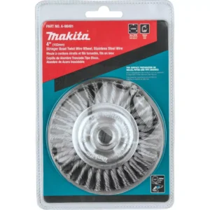Makita 4 in. x 5/8 in.-11 Stainless Stringer Bead Twist Wire Wheel