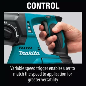 Makita 18V LXT 1 in. Brushless Cordless SDS-Plus Concrete/Masonry Rotary Hammer Drill Kit w/Bonus Dust Extraction Attachment