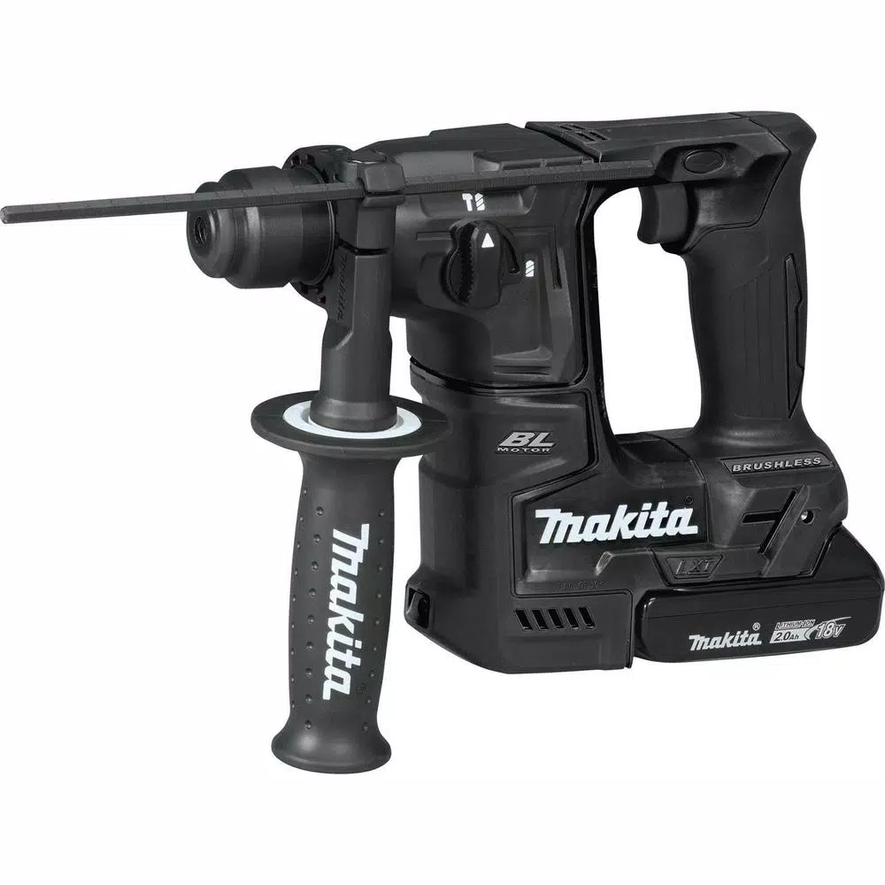 Makita 18V LXT Sub-Compact Brushless Cordless 11/16 in. Rotary Hammer Kit, accepts SDS-PLUS bits, 65 Pc. Accessory Set (2.0 Ah)