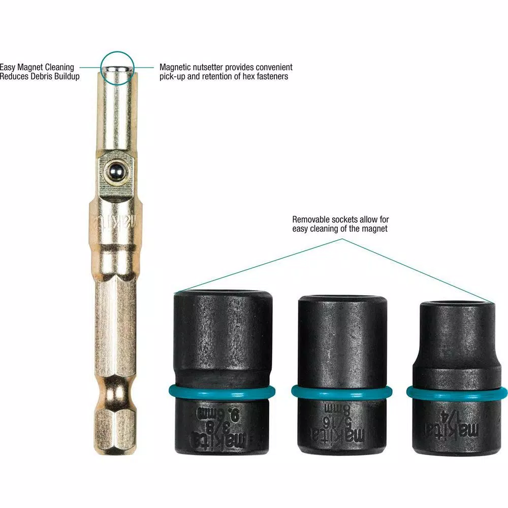 Makita Impact GOLD Detachable Nut Setter (4-Piece)