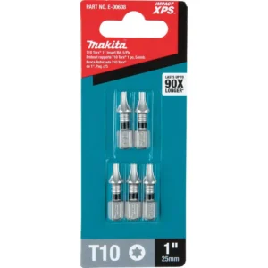 Makita IMPACT XPS T10 Torx 1 in. Insert Bit (5-Pack)
