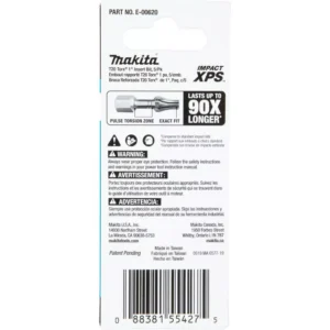 Makita IMPACT XPS T20 Torx 1 in. Insert Bit (5-Pack)