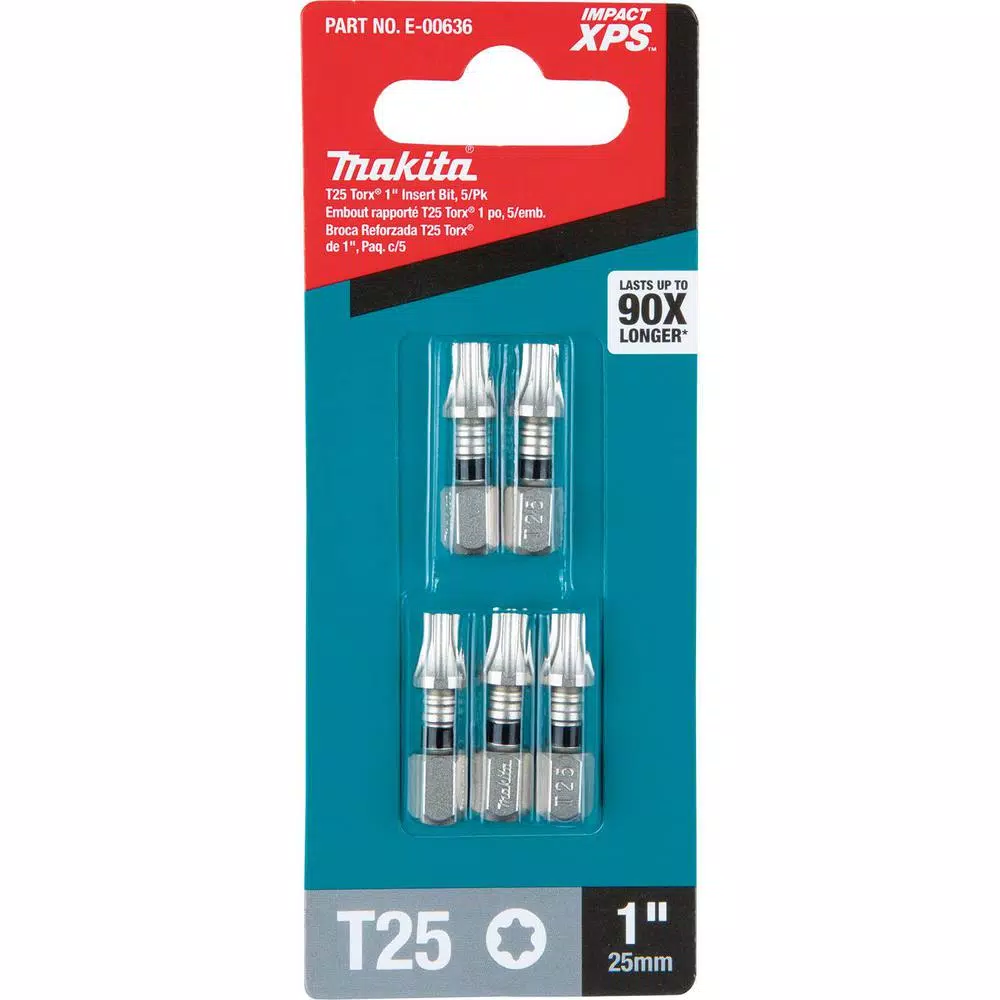 Makita IMPACT XPS T25 Torx 1 in. Insert Bit (5-Pack)