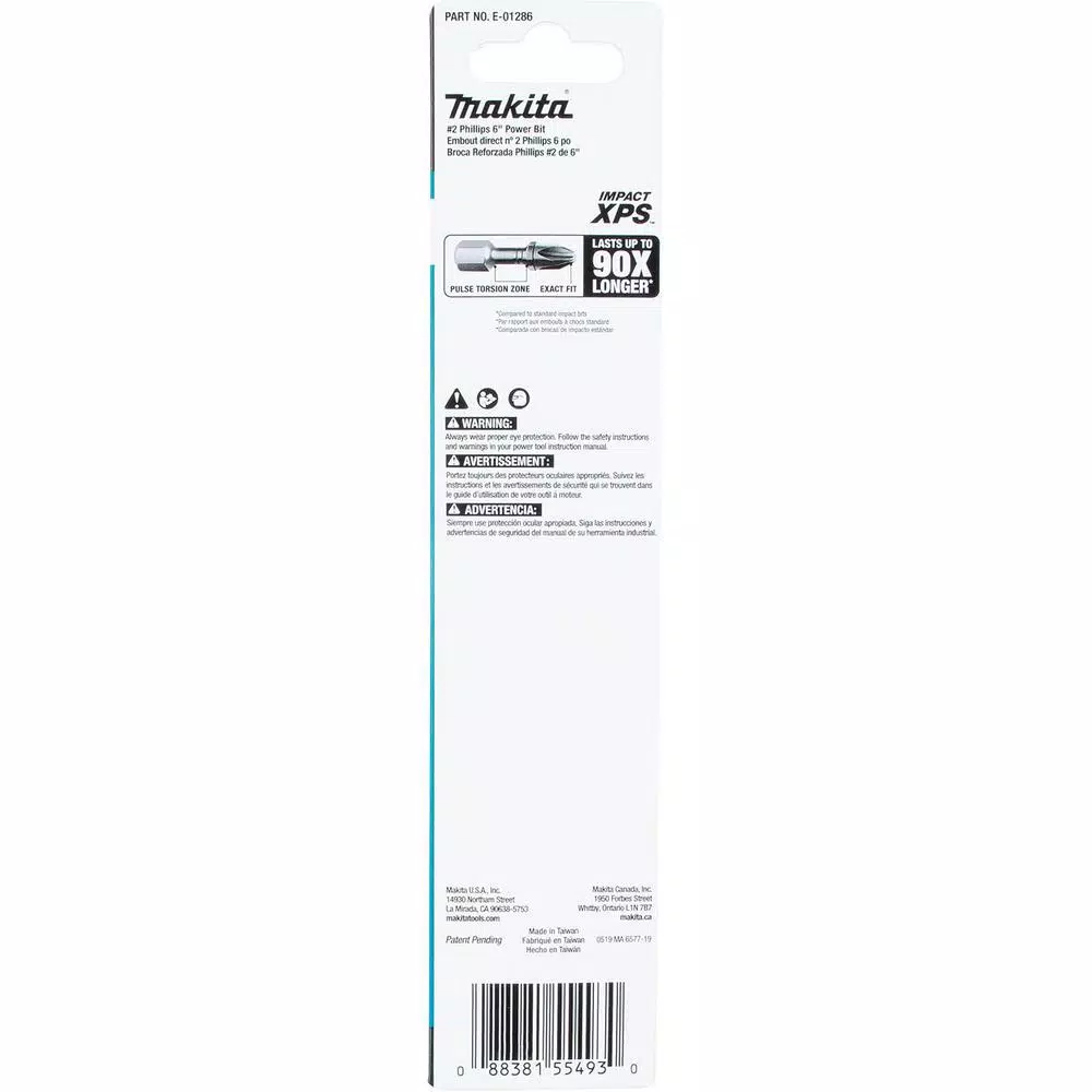 Makita IMPACT XPS #2 Phillips 6 in. Power Bit