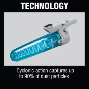 Makita White Cyclonic Vacuum Attachment with Lock