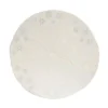 Manor Luxe 56 in. Snowflake Sequin Soft Plush Furry Light Up Round Christmas Tree Skirt in White